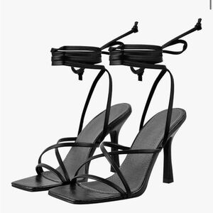 Elegant Black Strappy Heels